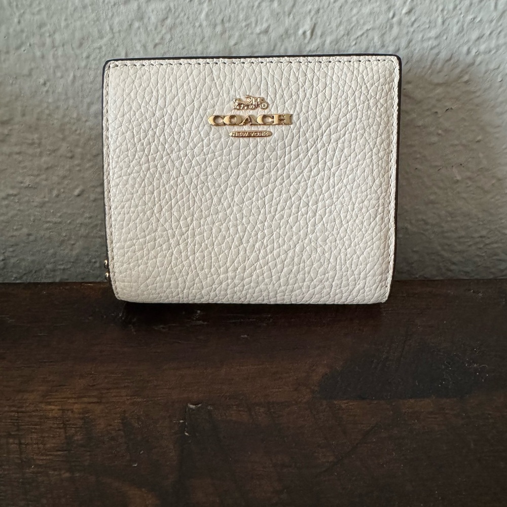 Coach Ivory Textured Leather Wallet